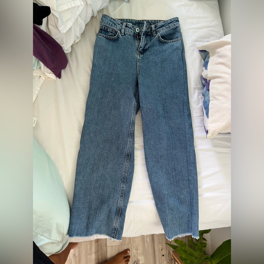 Wide leg high waisted jeans (petite 24/26)